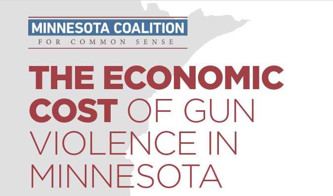 An image that says the economic cost of gun violence in Minnesota.