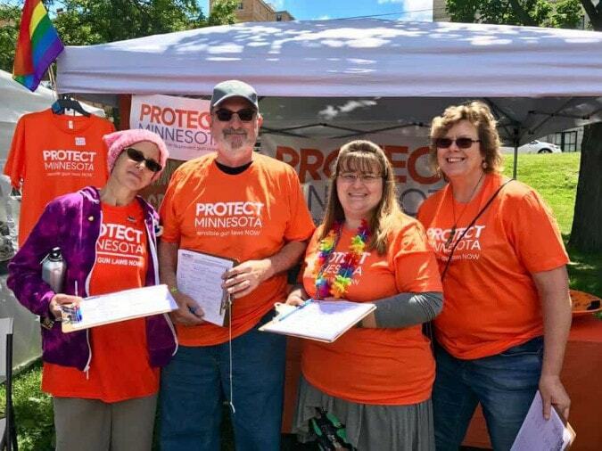 A group of Protect Minnesota volunteers.